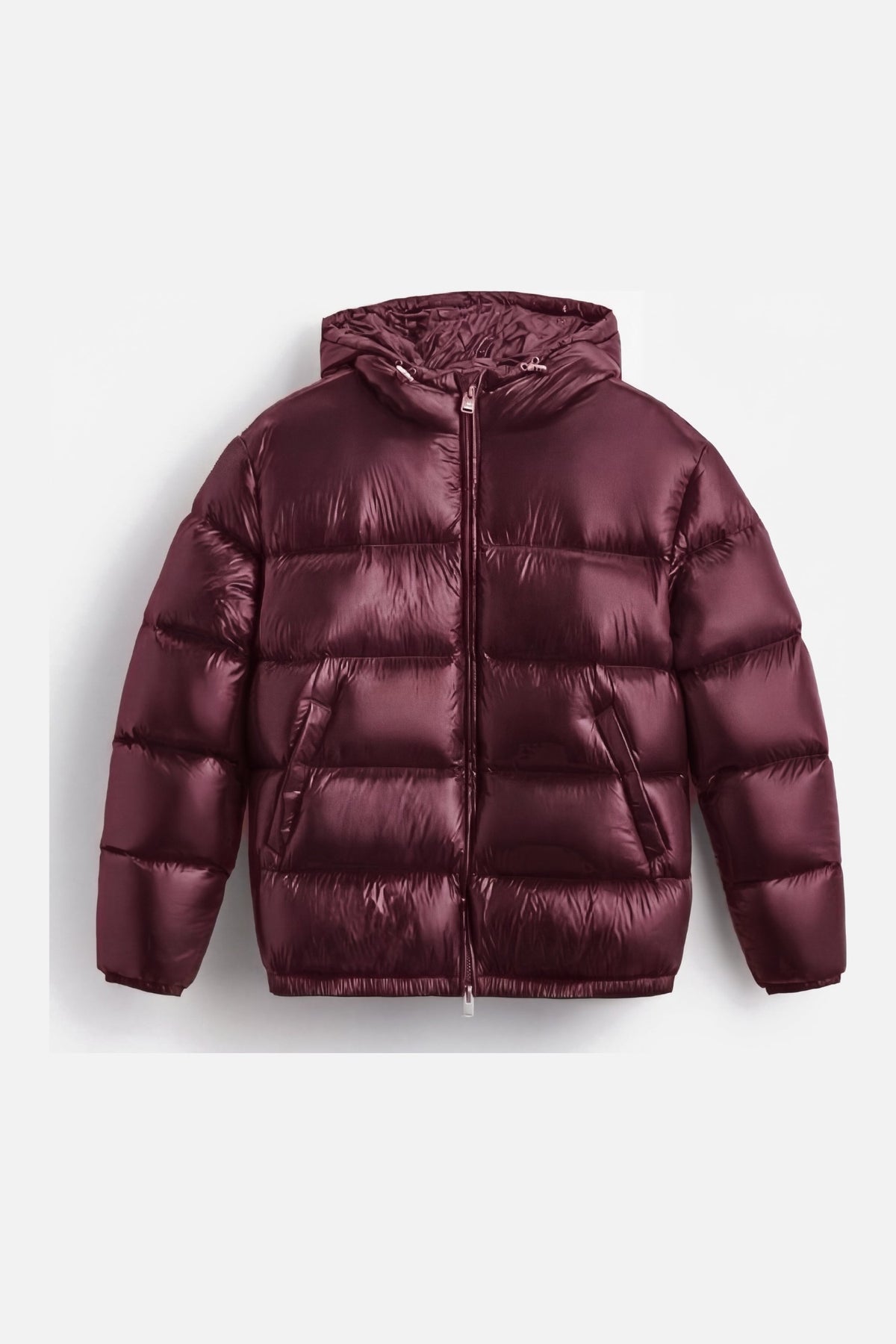 Piumino lucido unisex rosso - vista frontale